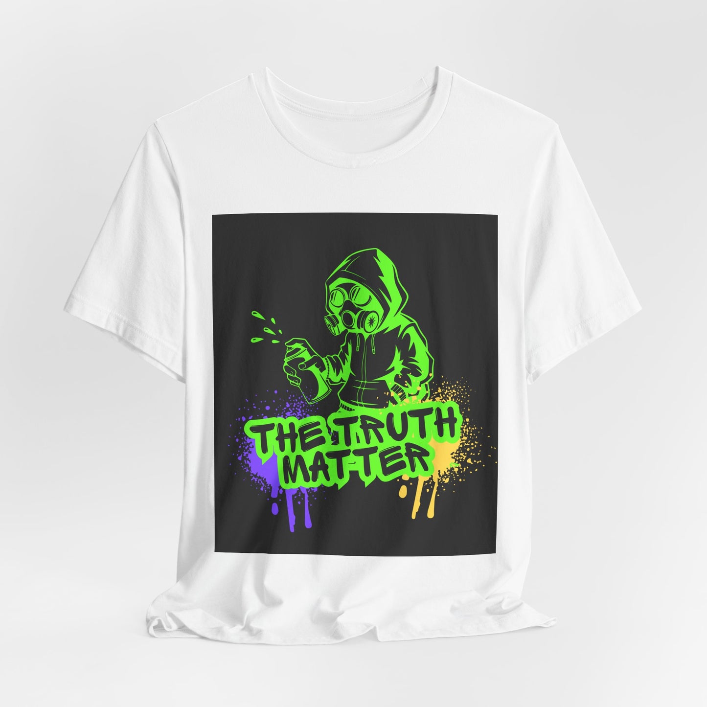 The Truth Matters T-Shirt β Neon Graffiti Hooded Figure Tee